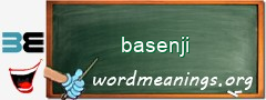 WordMeaning blackboard for basenji